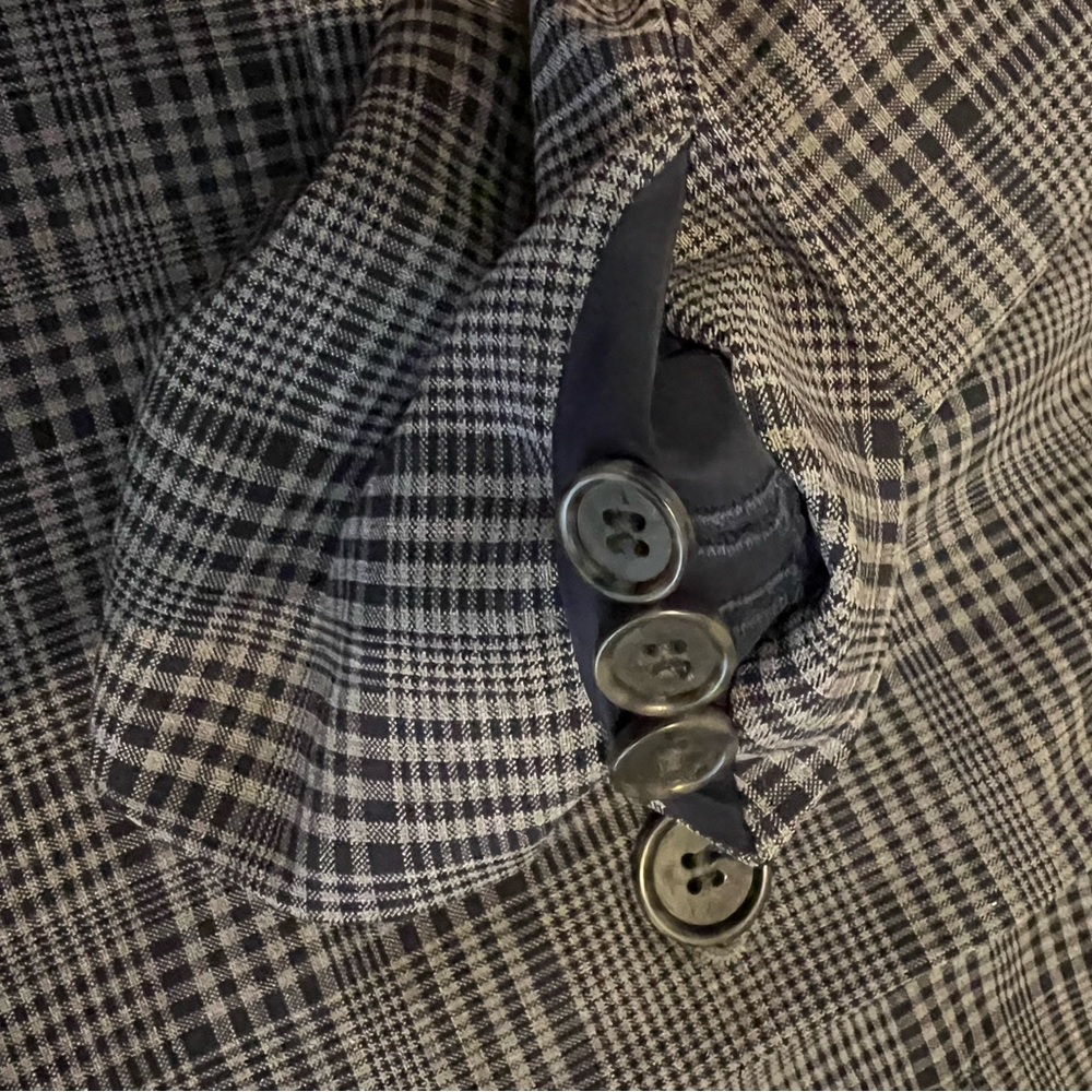 J. Crew Navy and Gray Plaid Women's Sommerset Blazer size 8 - Picture 8 of 16